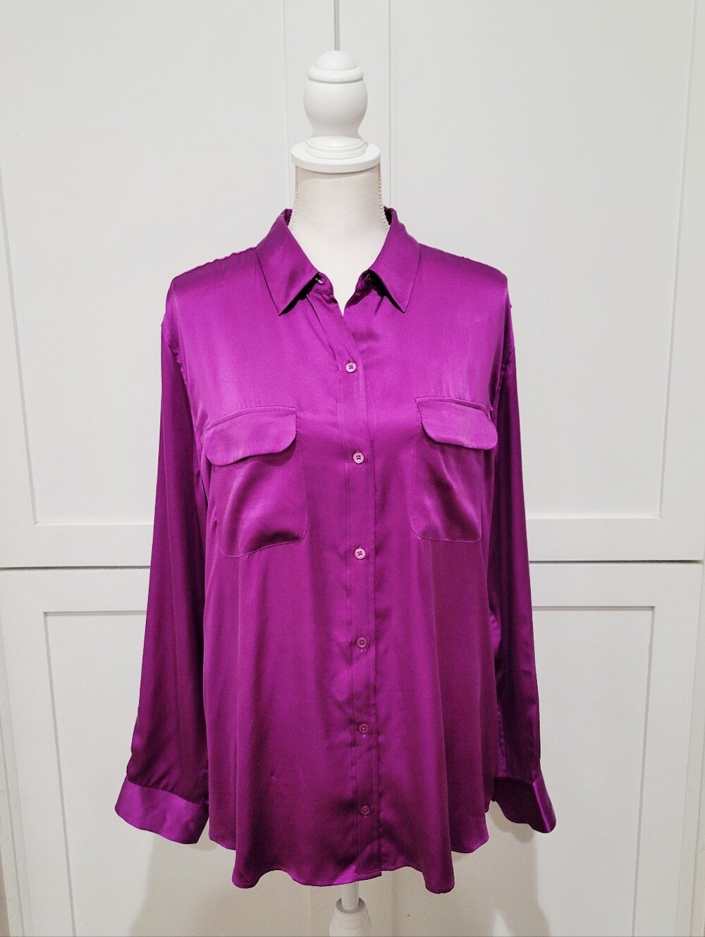 NWT Equipment Femme Dahlia 100% Silk Button Up Blouse Women's XL